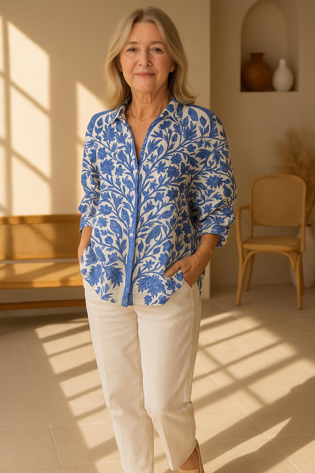 Frederikke | Blue Garden Blouse