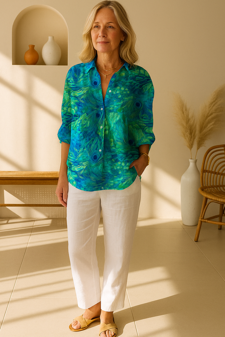 Florina | Peacock Grace Blouse